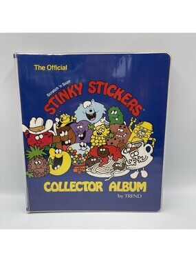 Official Scratch and Sniff Stinky Sticker Collector Album Binder By Trend 1983